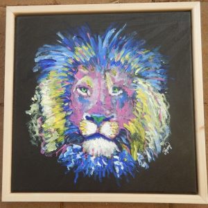 KerryT artwork for sale colourful lion