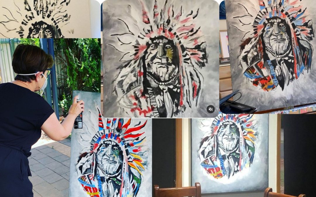 Painting An Indian Chief Artwork Commission